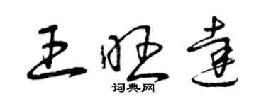 曾庆福王旺达草书个性签名怎么写