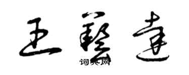 曾庆福王艺达草书个性签名怎么写