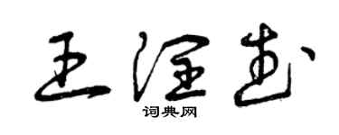 曾庆福王润武草书个性签名怎么写