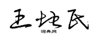 曾庆福王地民草书个性签名怎么写