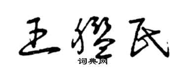 曾庆福王舰民草书个性签名怎么写