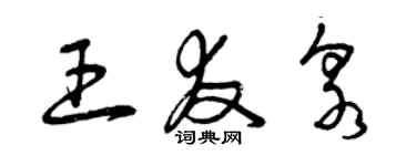 曾庆福王友泉草书个性签名怎么写