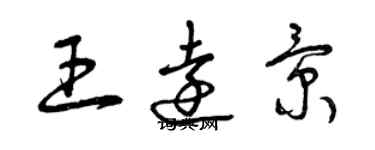 曾庆福王远景草书个性签名怎么写