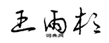 曾庆福王雨杉草书个性签名怎么写