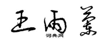 曾庆福王雨兰草书个性签名怎么写
