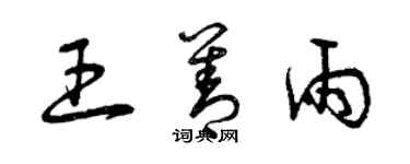 曾庆福王善雨草书个性签名怎么写