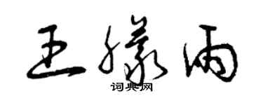 曾庆福王朦雨草书个性签名怎么写