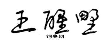 曾庆福王醒野草书个性签名怎么写