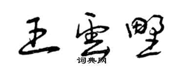 曾庆福王云野草书个性签名怎么写