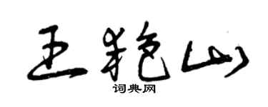 曾庆福王艳山草书个性签名怎么写