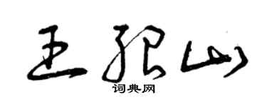 曾庆福王绍山草书个性签名怎么写