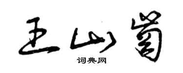 曾庆福王山岗草书个性签名怎么写