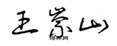 曾庆福王崇山草书个性签名怎么写