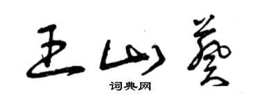 曾庆福王山葵草书个性签名怎么写