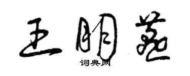 曾庆福王朋燕草书个性签名怎么写