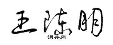 曾庆福王陈朋草书个性签名怎么写