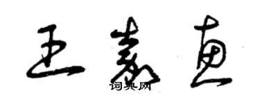曾庆福王嘉惠草书个性签名怎么写
