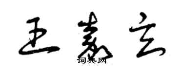 曾庆福王嘉玄草书个性签名怎么写
