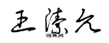 曾庆福王洁允草书个性签名怎么写