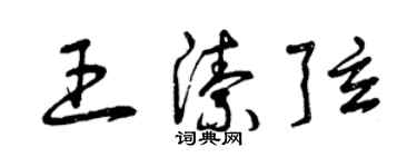 曾庆福王洁弦草书个性签名怎么写