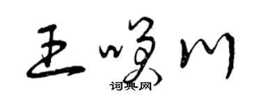 曾庆福王笑川草书个性签名怎么写