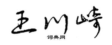 曾庆福王川崎草书个性签名怎么写