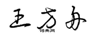 曾庆福王方舟草书个性签名怎么写