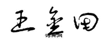 曾庆福王金田草书个性签名怎么写