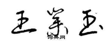 曾庆福王业玉草书个性签名怎么写