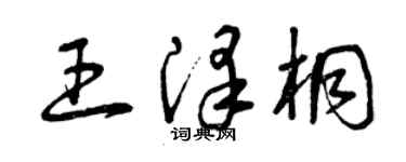 曾庆福王泽桐草书个性签名怎么写