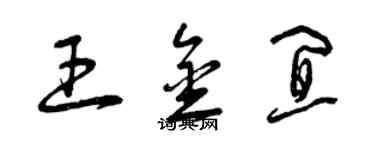 曾庆福王金宜草书个性签名怎么写