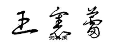 曾庆福王宪蕾草书个性签名怎么写