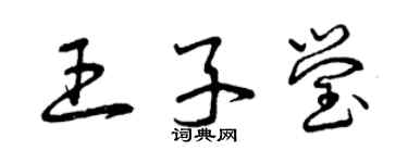 曾庆福王子莹草书个性签名怎么写