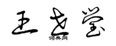 曾庆福王世莹草书个性签名怎么写