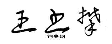 曾庆福王书攀草书个性签名怎么写