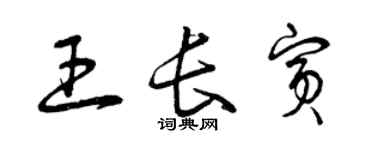 曾庆福王长宾草书个性签名怎么写