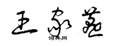 曾庆福王家燕草书个性签名怎么写