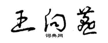 曾庆福王向燕草书个性签名怎么写