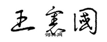 曾庆福王宪国草书个性签名怎么写