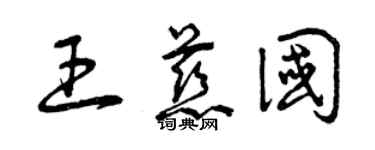 曾庆福王慈国草书个性签名怎么写