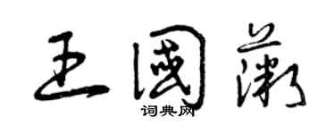 曾庆福王国薇草书个性签名怎么写