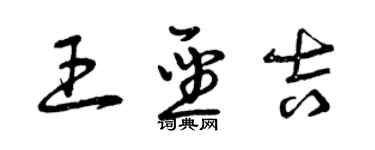 曾庆福王圣吉草书个性签名怎么写