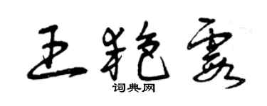 曾庆福王艳霞草书个性签名怎么写