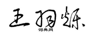 曾庆福王羽烁草书个性签名怎么写
