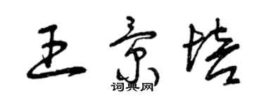 曾庆福王景培草书个性签名怎么写