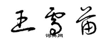 曾庆福王雪苗草书个性签名怎么写