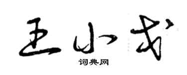 曾庆福王小戈草书个性签名怎么写