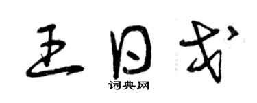 曾庆福王日戈草书个性签名怎么写