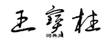 曾庆福王宝柱草书个性签名怎么写