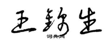 曾庆福王锦生草书个性签名怎么写